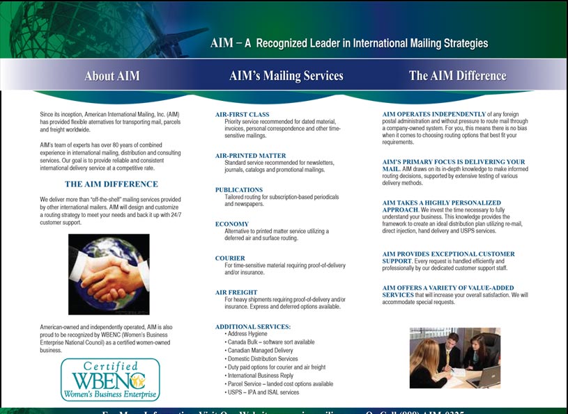 AIM Brochure/email version - Wise Choice Marketing Solutions