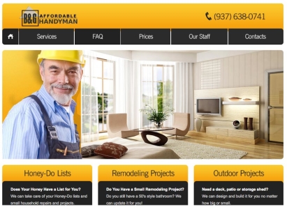 B&G Affordable Handyman website - Wise Choice Marketing Solutions