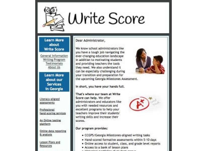 Write Score Informational Email - Wise Choice Marketing Solutions
