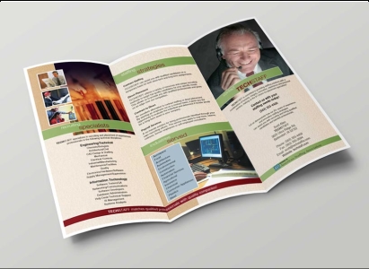 TechStaff 3-panel self mailer company brochure - Wise Choice Marketing Solutions