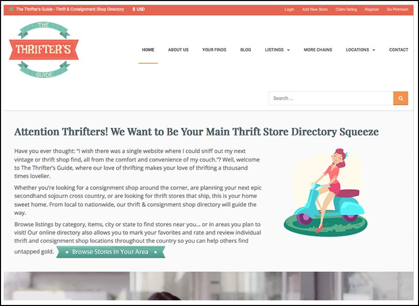 Responsive Website for The Thrifter's Guide