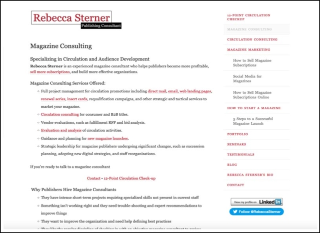Rebecca Sterner Publishing Consultant website
